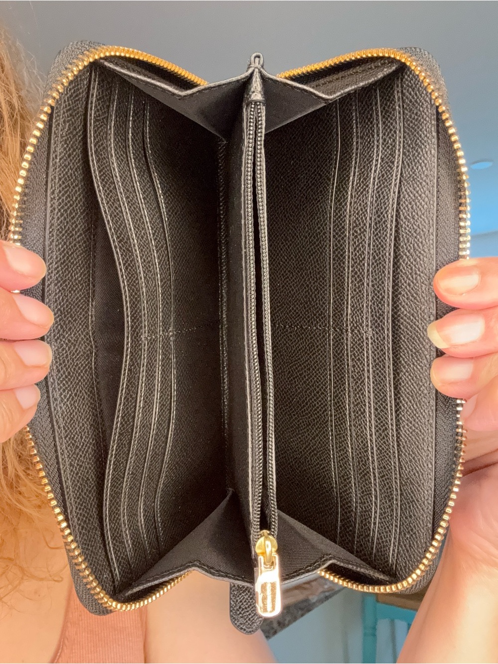 Coach black leather long zip wallet - Picture 8 of 15
